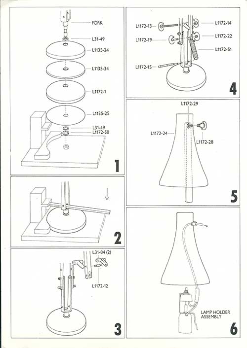 Anglepoise store springs spares