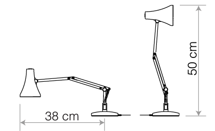 Anglepoise Lampada da scrivania 90 Mini Mini, berry red - rosso